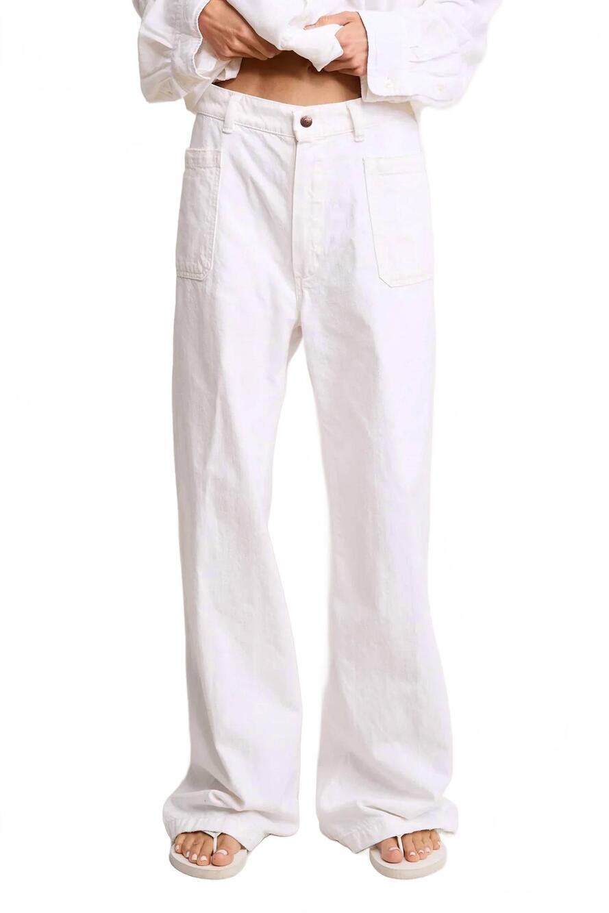 NEW DENIMIST deck pants in white wash